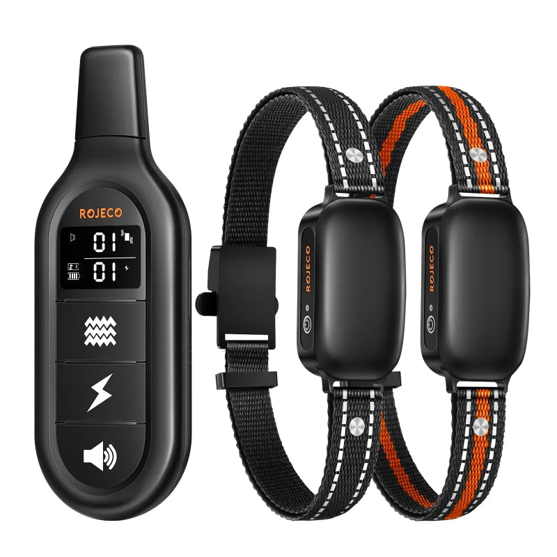 Duurzame waterdichte hondenhalsband, oplaadbaar en comfortabel voor effectieve training in alle weersomstandigheden.