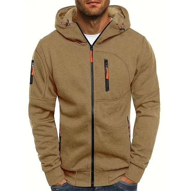 Klassieke heren hoodie met capuchon en kangoeroezak, gemaakt van zacht polyester katoen.