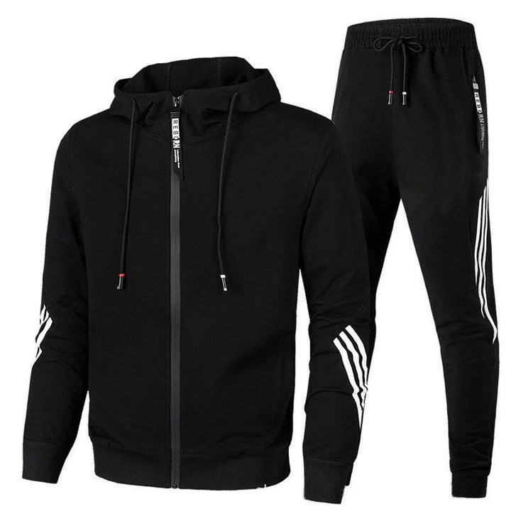 Veelzijdig heren trainingspak, comfortabel en stijlvol voor sport, thuis of onderweg. Een must-have.