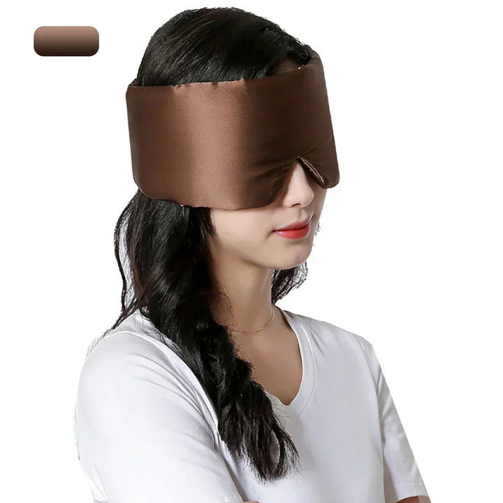 "Zacht mulberry zijde slaapmasker, luxe comfort, blokkeert licht effectief, verstelbare band, ideaal voor vrouwen."