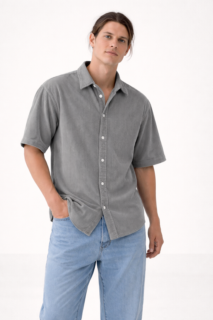 Modern heren zomer shirt met korte mouw, casual en ademend voor vakantie en dagelijks comfort.