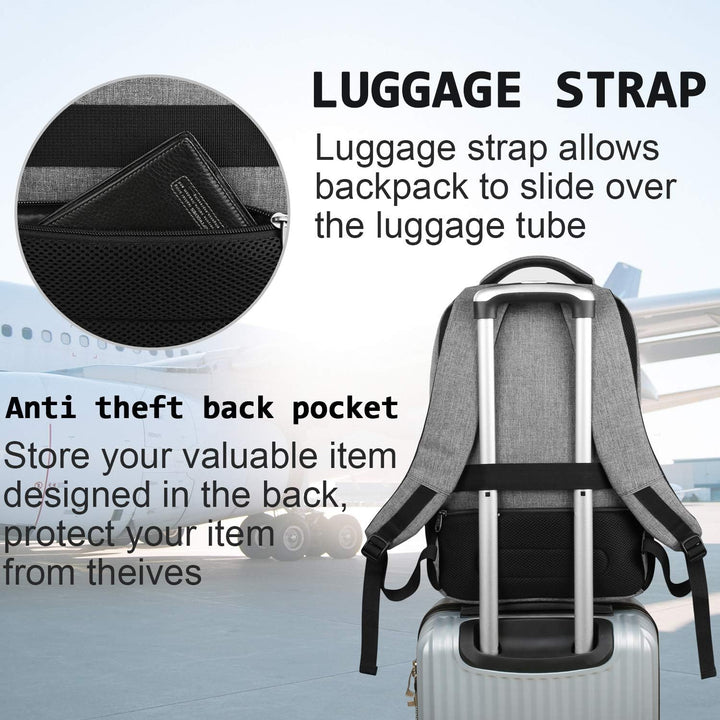 Grote capaciteit anti-diefstal laptop rugzak, perfect voor reizen en zakelijk gebruik.