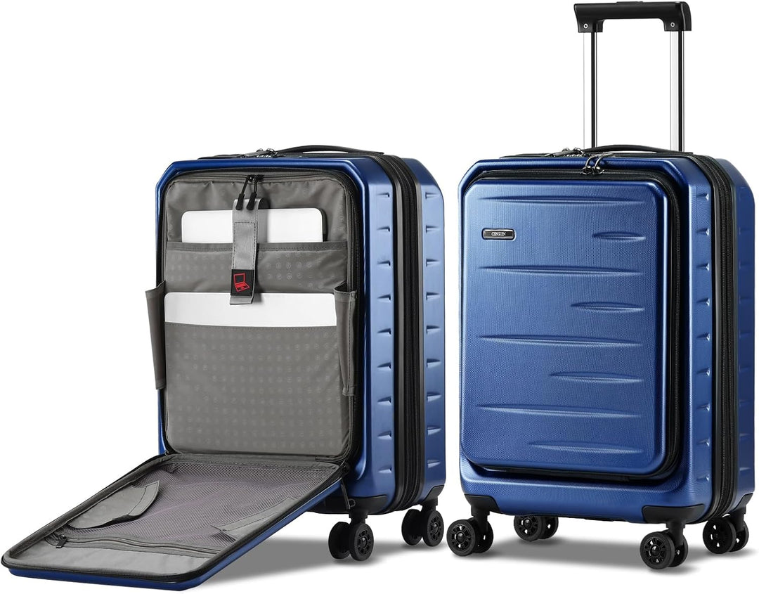 Handige handbagage met een harde schil, uitbreidbaar en uitgerust met een betrouwbaar TSA-slot.