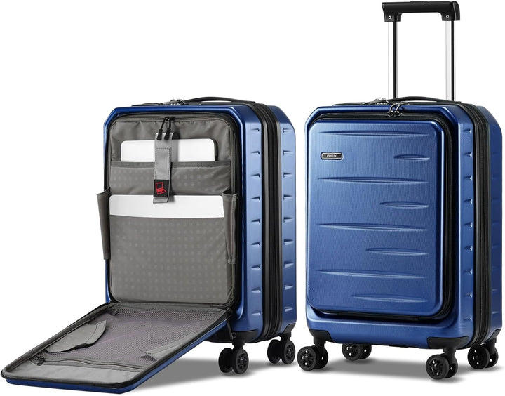 Handige handbagage met een harde schil, uitbreidbaar en uitgerust met een betrouwbaar TSA-slot.