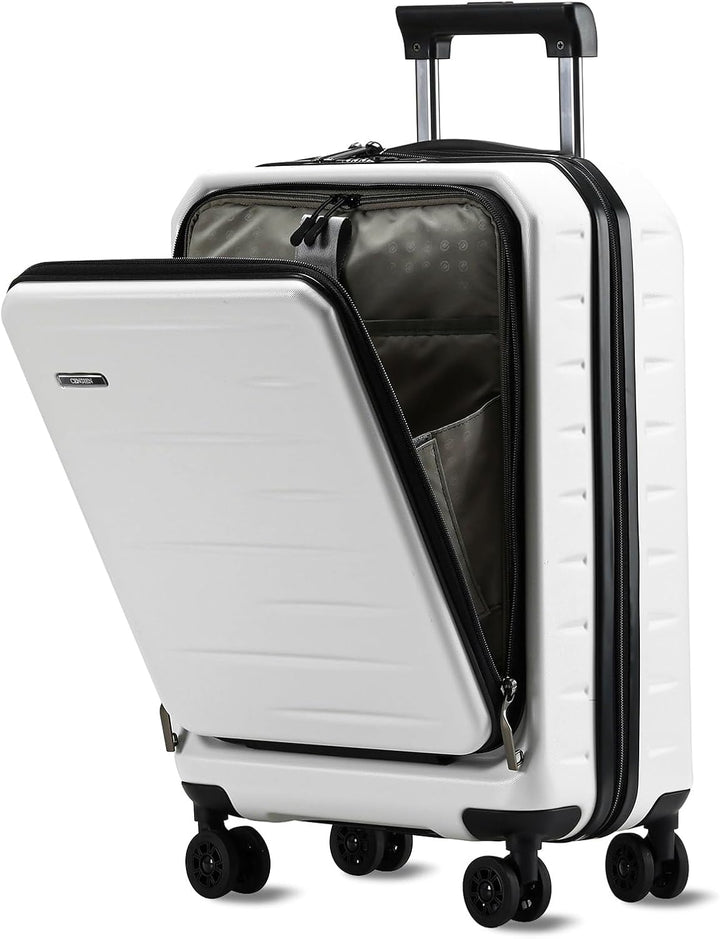 Flexibele uitbreidbare reiskoffer, perfect voor extra bagage met zijn voorklep en TSA-slot.